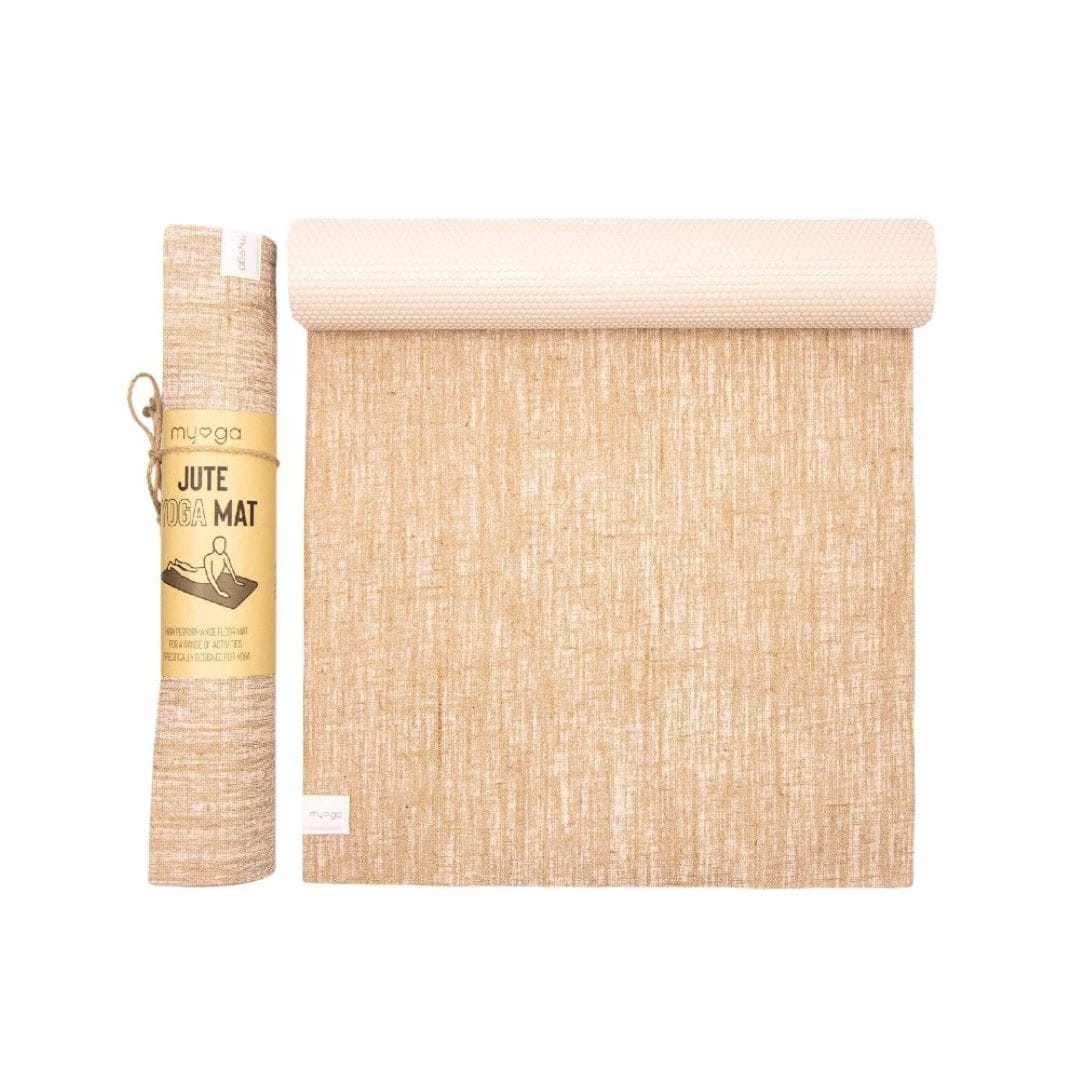 Mata do jogi myga - Jute 5mm - beżowy