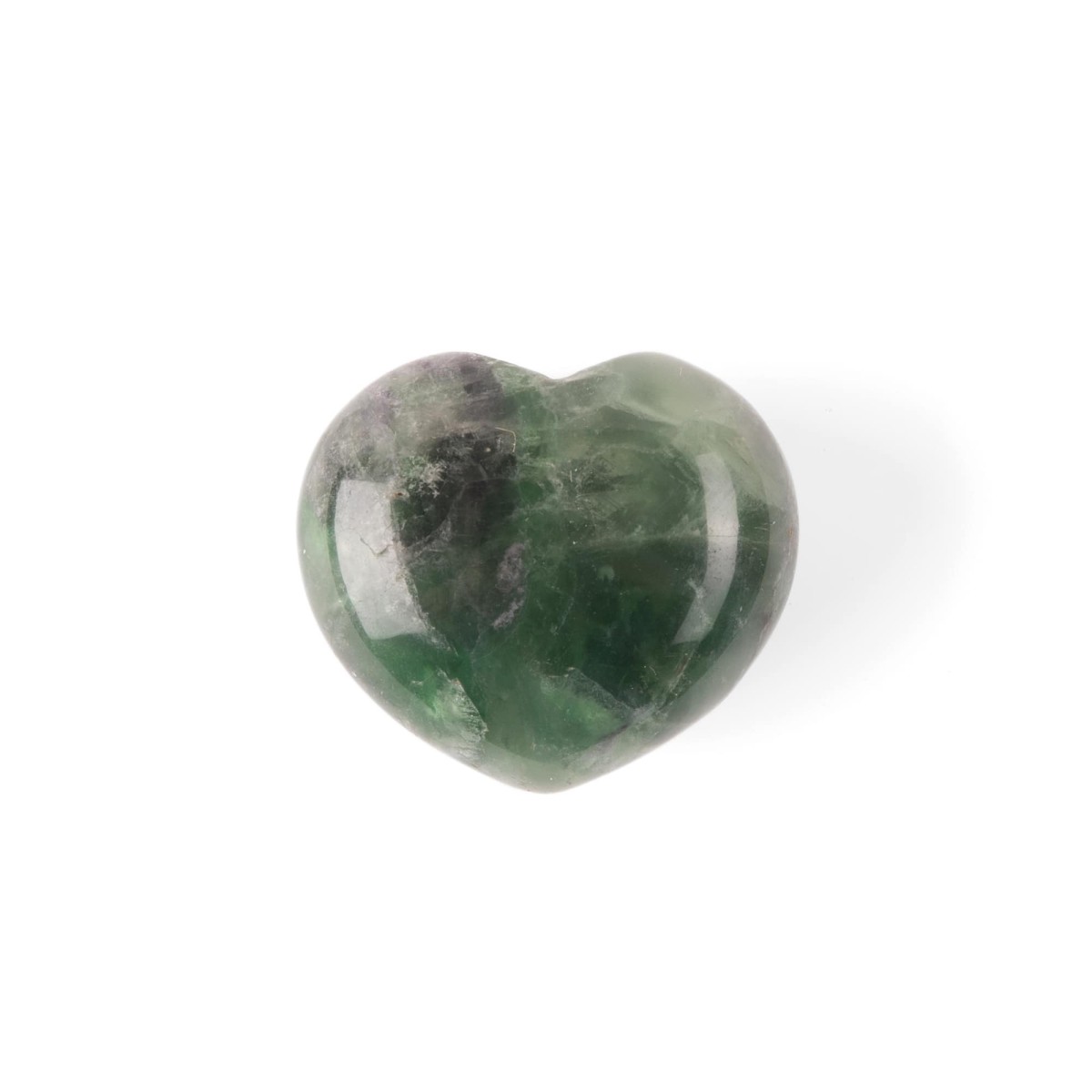 Serce myga z naturalnego kamienia - Fluoryt