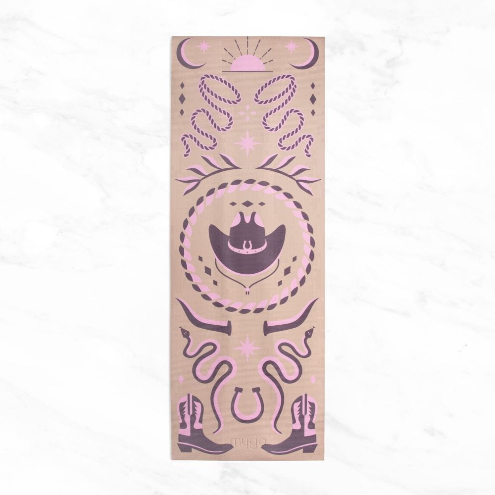 Zestaw do jogi myga Cowgirl Yoga Set: mata do jogi, klocek, pasek