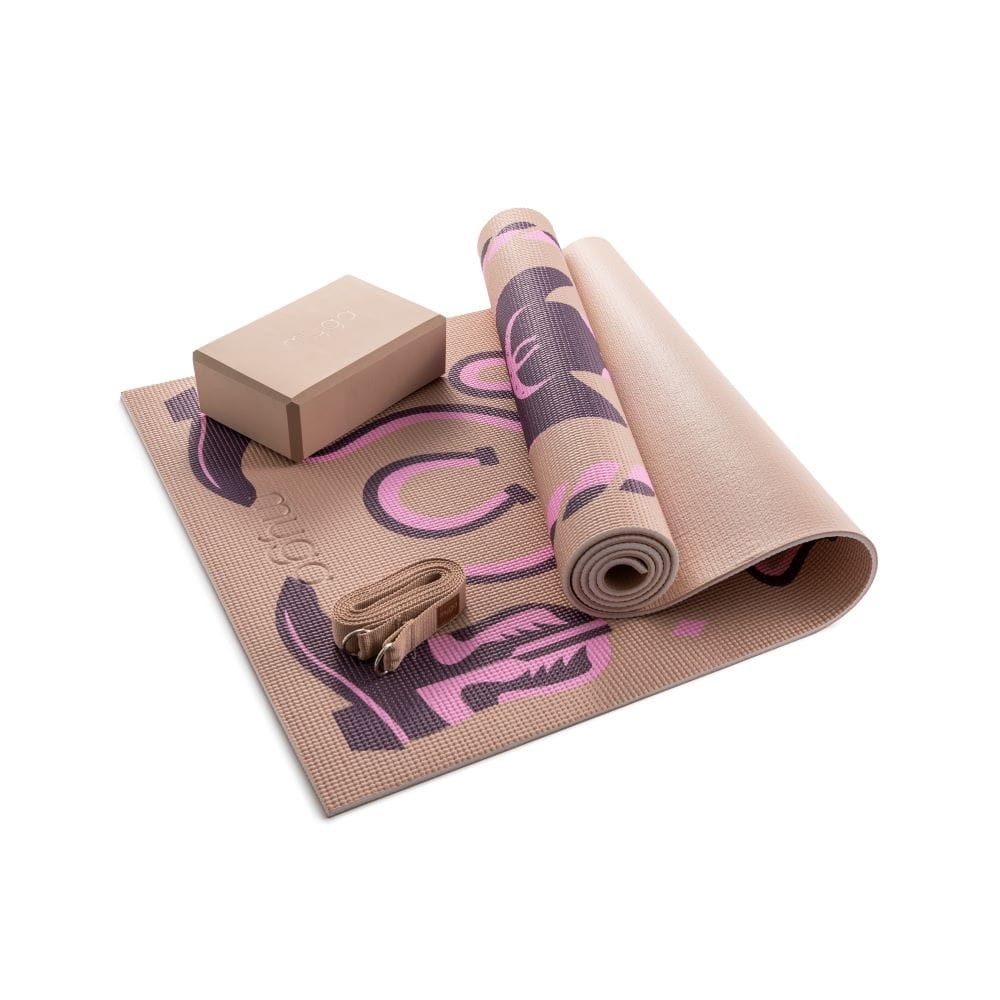 Zestaw do jogi myga Cowgirl Yoga Set: mata do jogi, klocek, pasek
