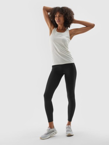 4F - LEGGINSY TRENINGOWE (średni stan) - F301 - CZARNE