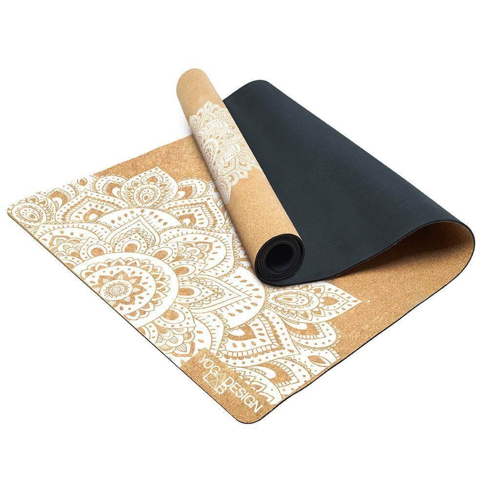 Korkowa mata do jogi Yoga Design Lab 1,5mm - Mandala White