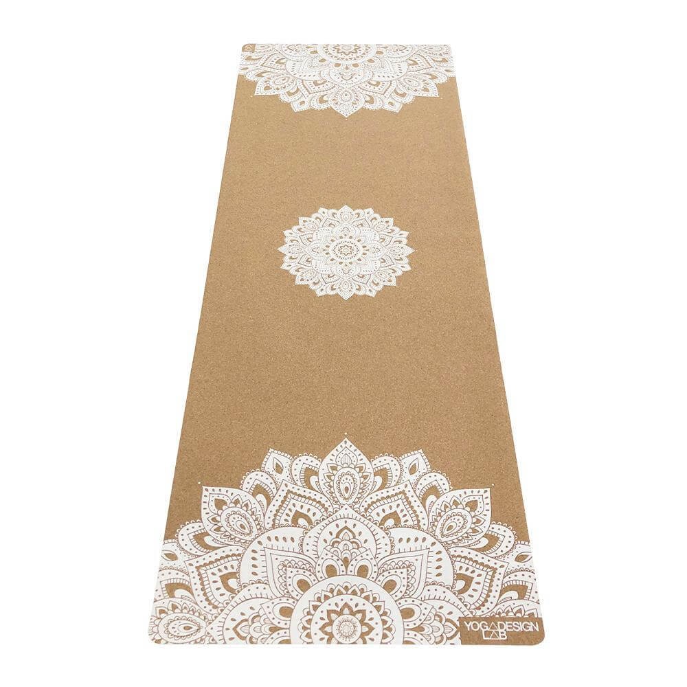 Korkowa mata do jogi Yoga Design Lab 1,5mm - Mandala White