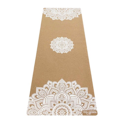 Korkowa mata do jogi Yoga Design Lab 1,5mm - Mandala White