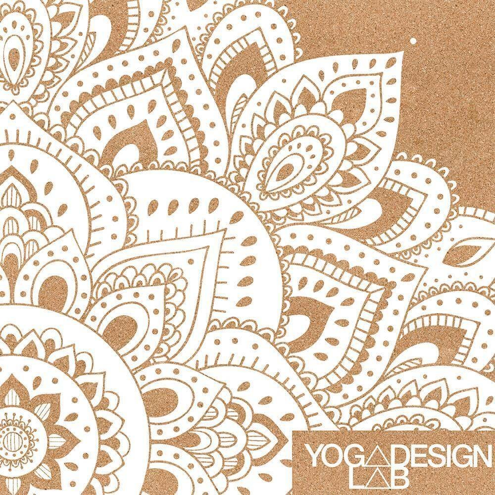 Korkowa mata do jogi Yoga Design Lab 1,5mm - Mandala White