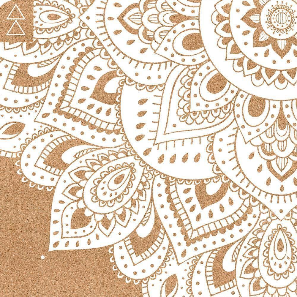 Korkowa mata do jogi Yoga Design Lab 1,5mm - Mandala White