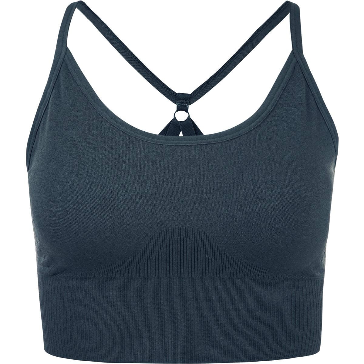Stanik do jogi Athlecia Foan Seamless Bra - ciemny szafir