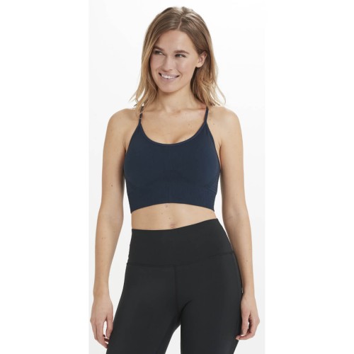 Stanik do jogi Athlecia Foan Seamless Bra - ciemny szafir