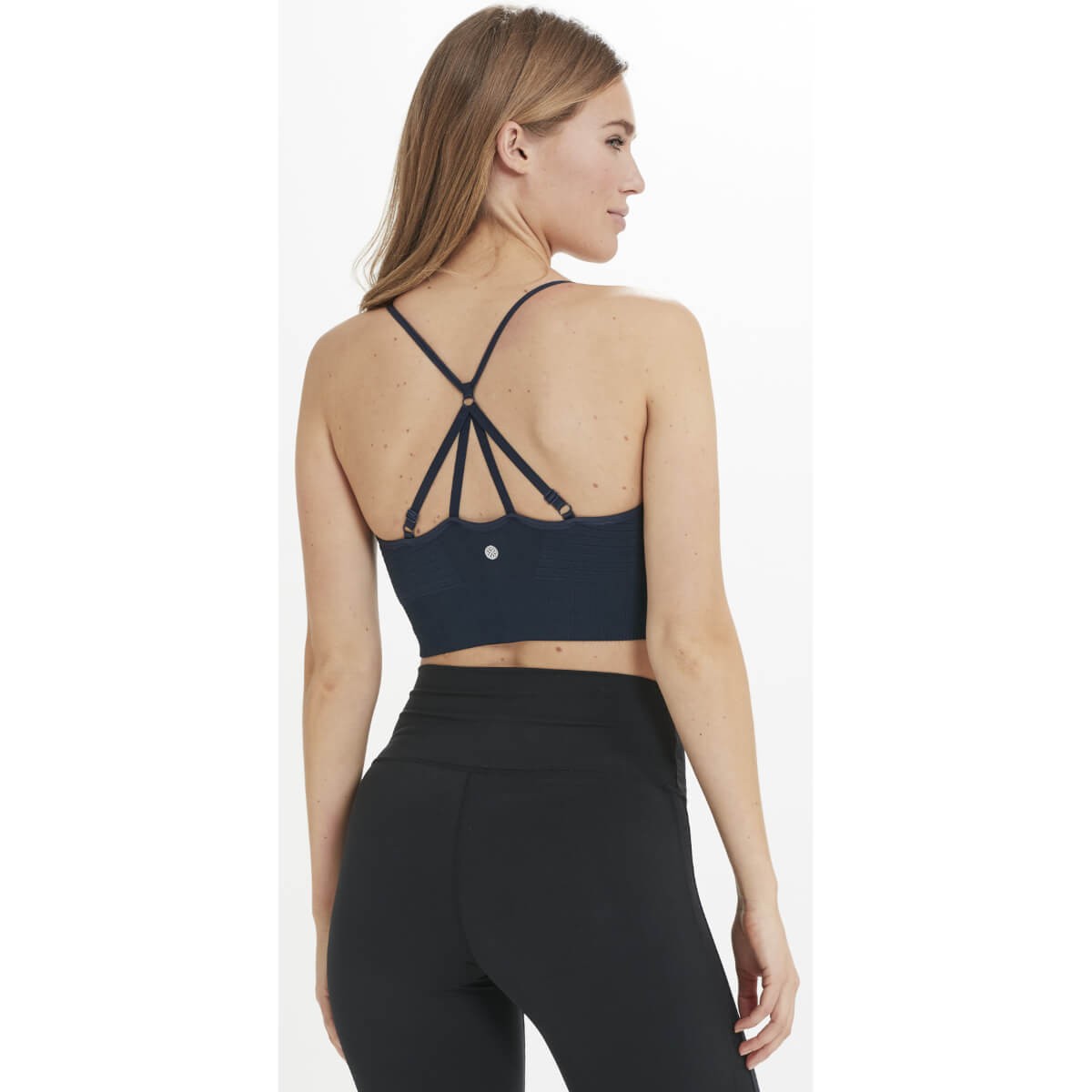 Stanik do jogi Athlecia Foan Seamless Bra - ciemny szafir