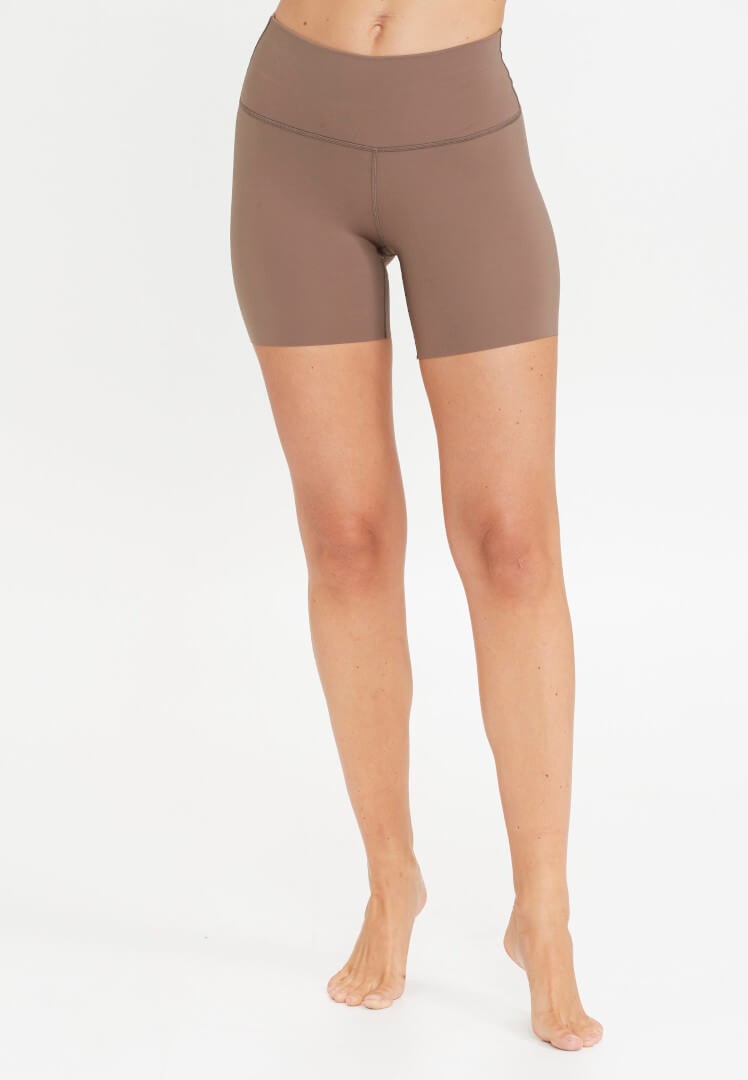 Legginsy do jogi Athlecia Almy Short Tights - ciemny beż