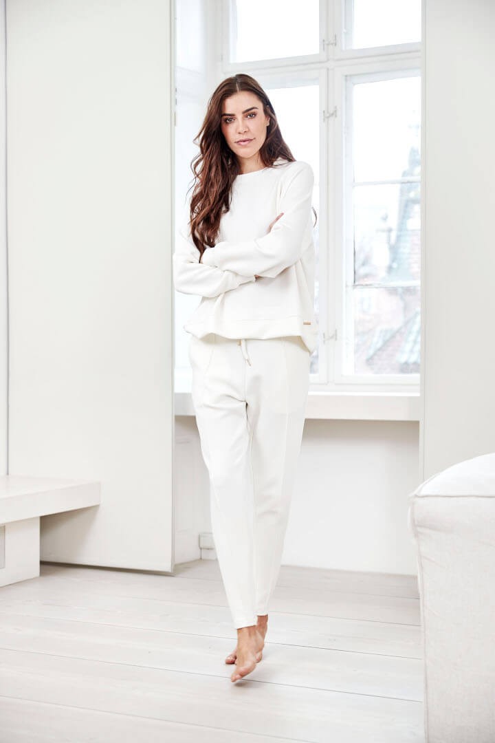Spodnie dresowe Athlesia Marlie Rib Pants - biały