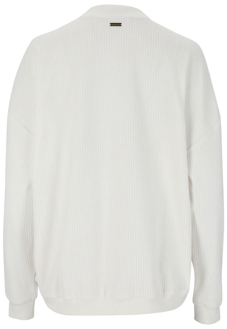Bluza Athlesia Marlie Rib Crew Neck - biały