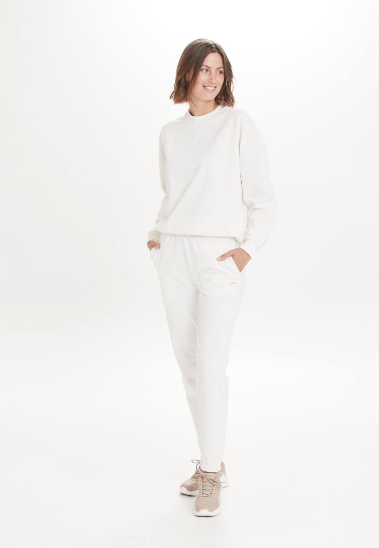 Bluza Athlesia Marlie Rib Crew Neck - biały