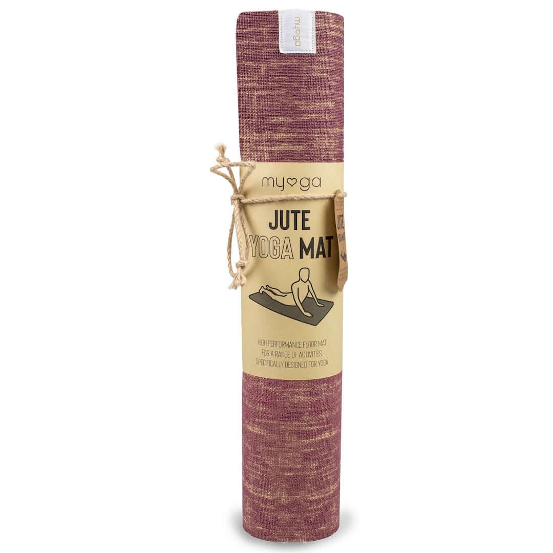 Mata do jogi myga - Jute 5mm - bordowy
