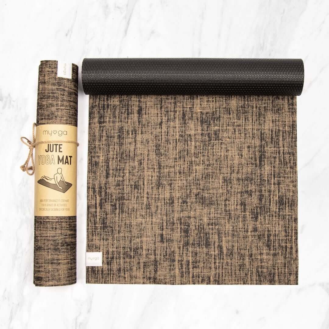Mata do jogi myga - Jute 5mm - czarny