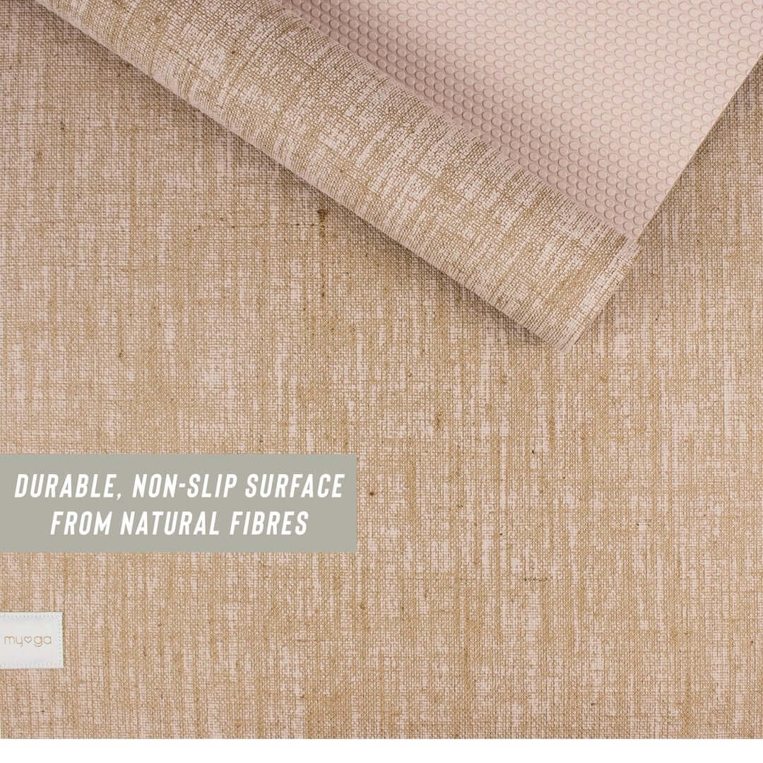 Mata do jogi myga - Jute 5mm - biały
