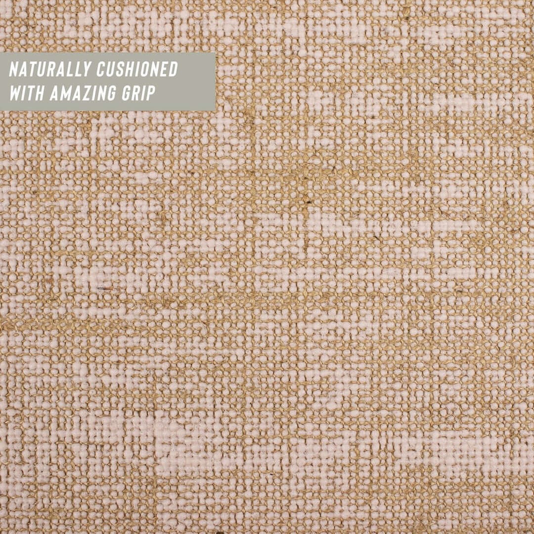 Mata do jogi myga - Jute 5mm - biały