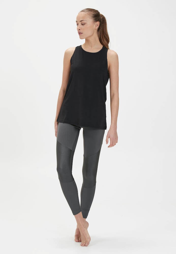 Koszulka do jogi Athlecia Mota Slub Top - czarny