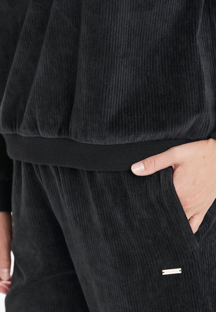 Bluza Oversize Athlecia Marlie Rib Crew Neck - czarny