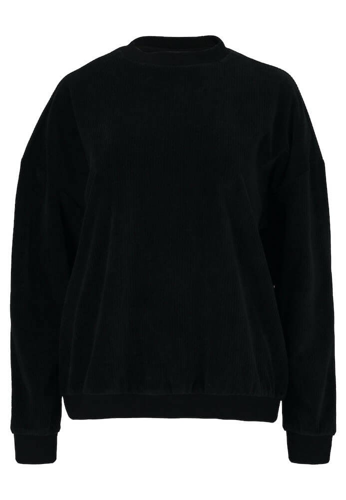 Bluza Oversize Athlecia Marlie Rib Crew Neck - czarny