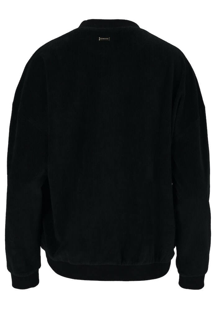Bluza Oversize Athlecia Marlie Rib Crew Neck - czarny