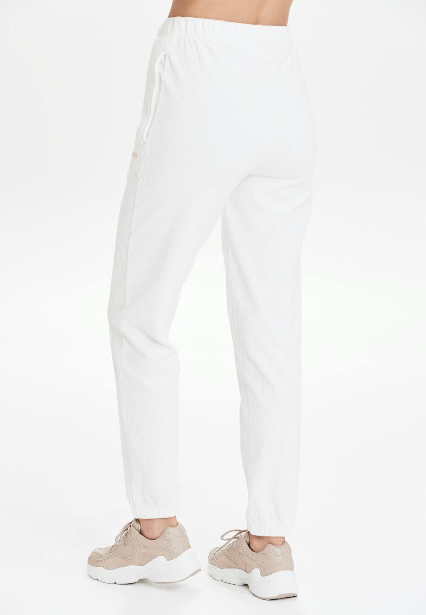 Spodnie dresowe Athlecia Marlie Rib Pants - biały