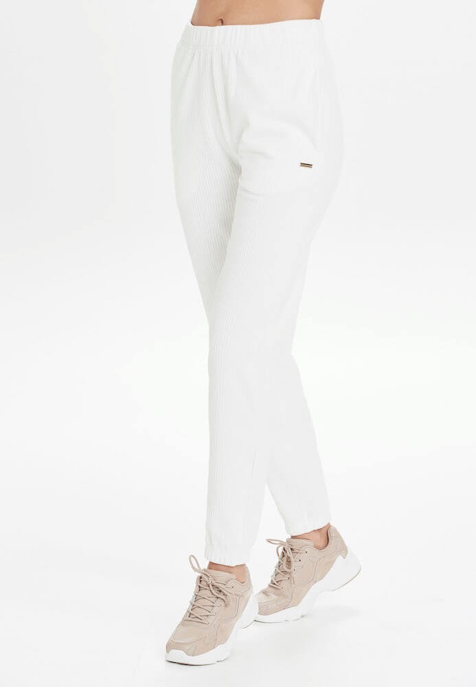 Spodnie dresowe Athlecia Marlie Rib Pants - biały