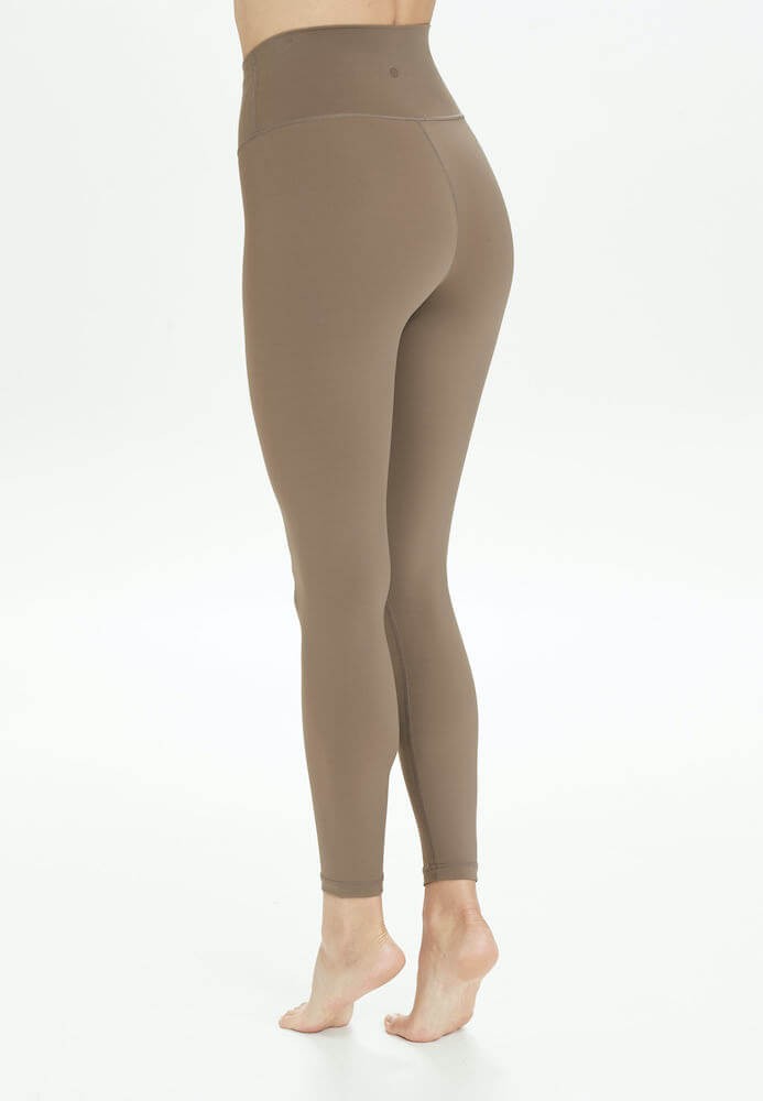 Legginsy do jogi Athlecia Gaby - ciemny beż
