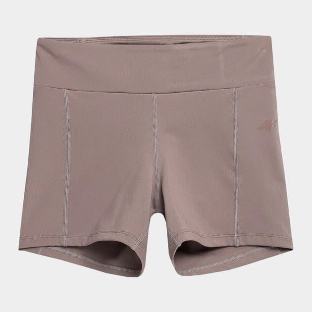 Legginsy krótkie do jogi 4F z recyklingu - beżowy