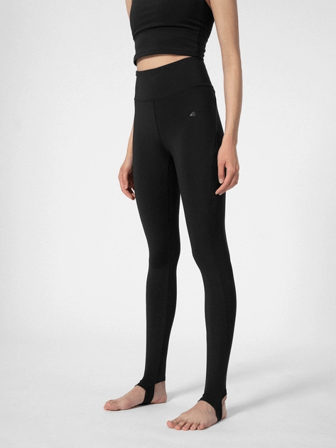 Legginsy do jogi 4F z recyklingu - czarny