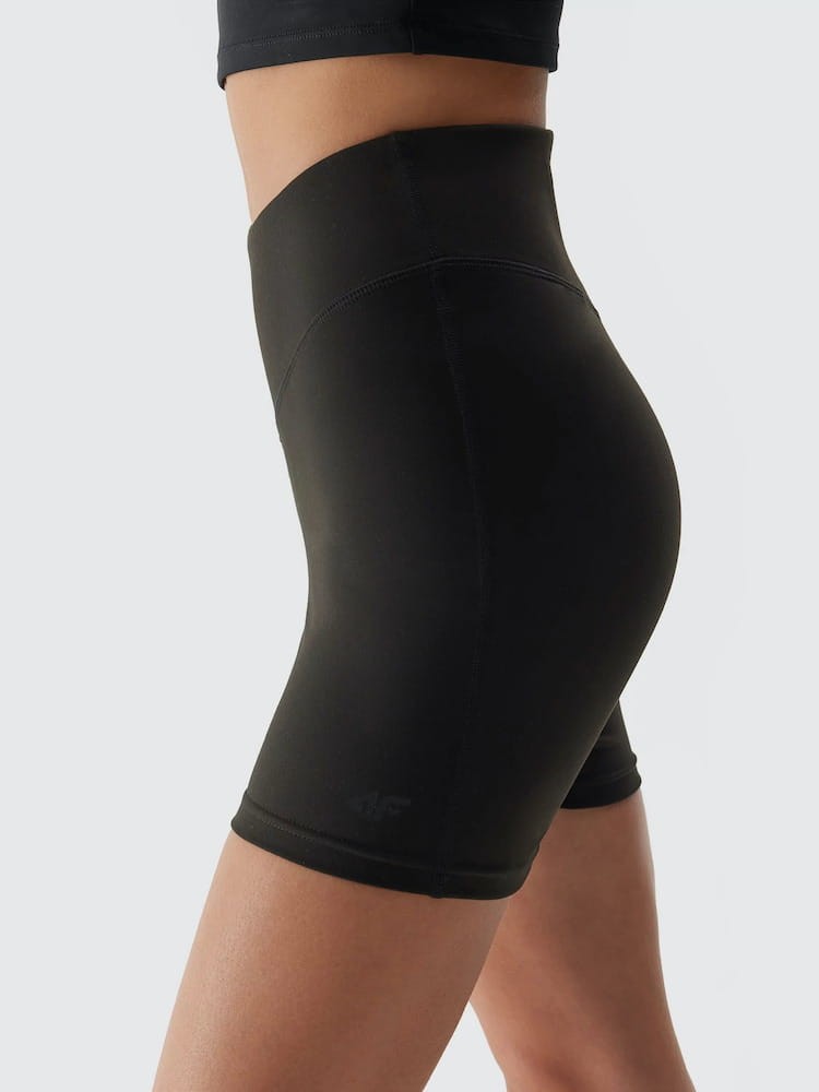Legginsy do jogi krótkie 4F z recyklingu - antracytowy