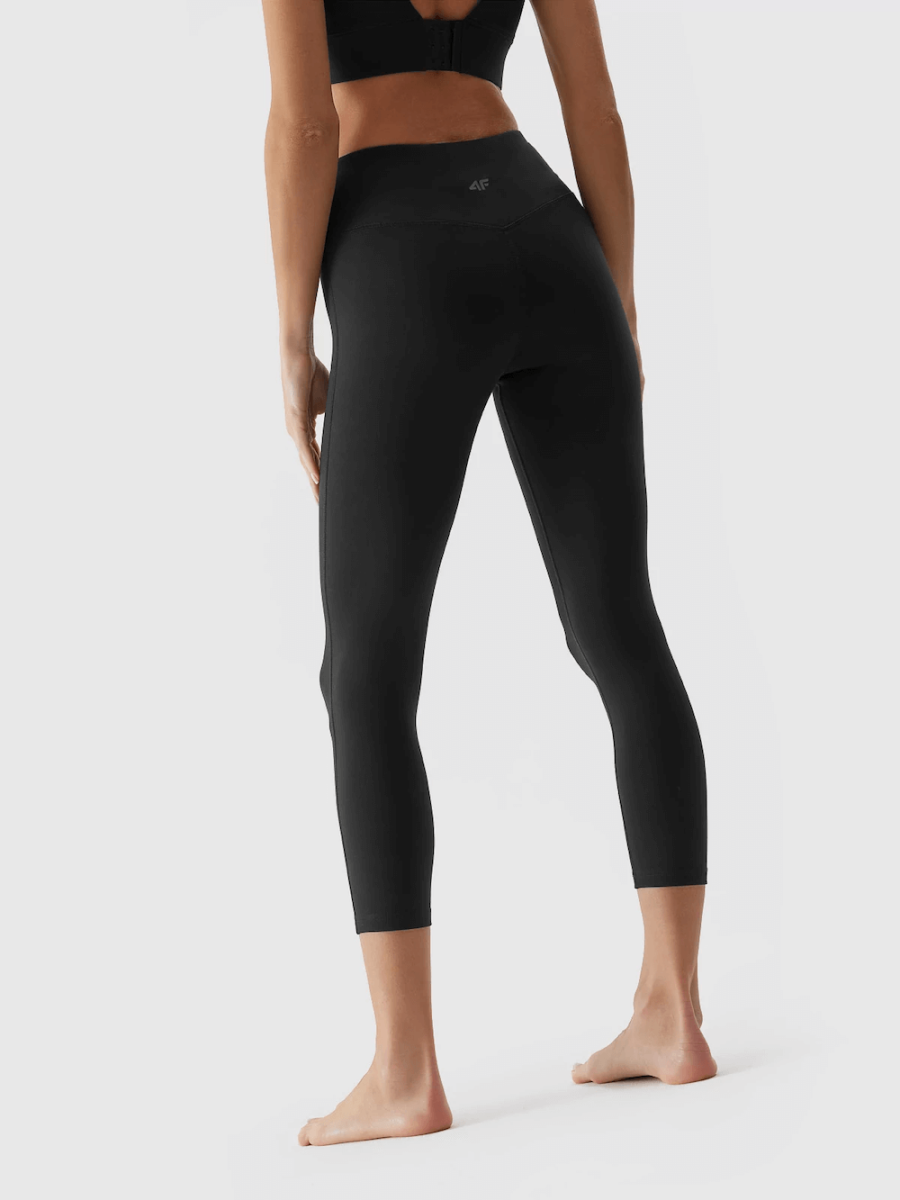 Legginsy do jogi 7/8 4F z recyklingu - antracytowy