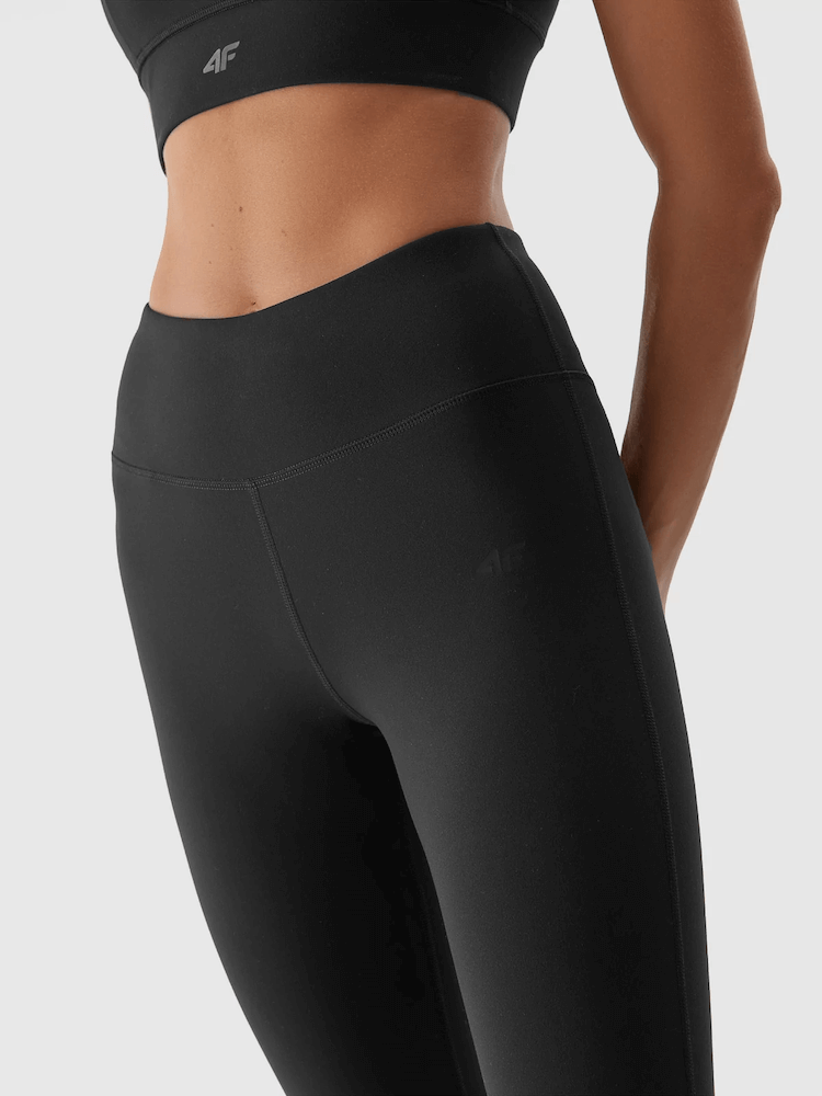 Legginsy do jogi 7/8 4F z recyklingu - antracytowy