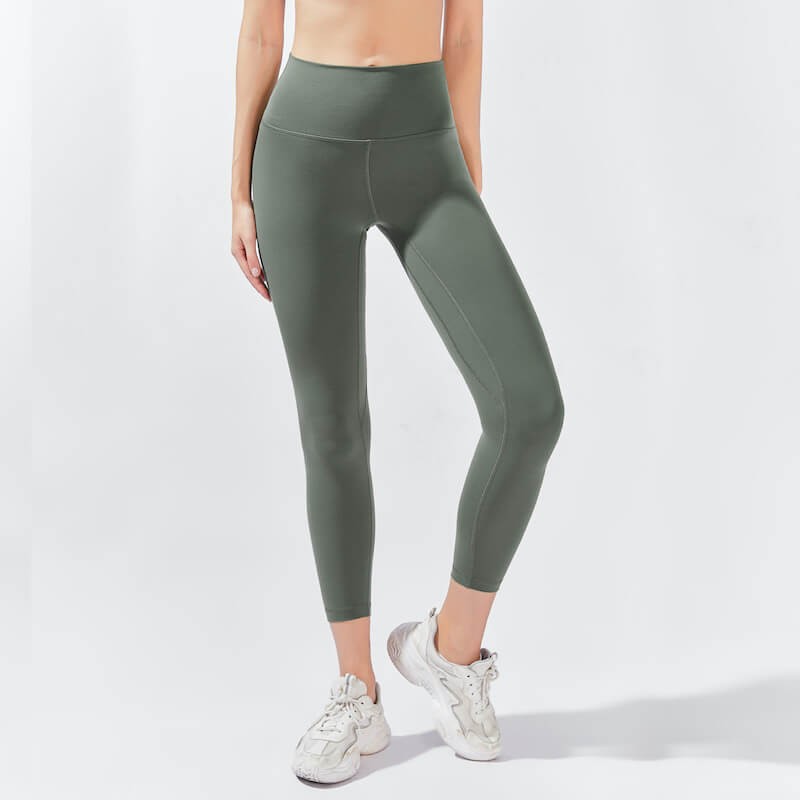 Legginsy myga Yula High-Waisted 7/8 - Olive Green