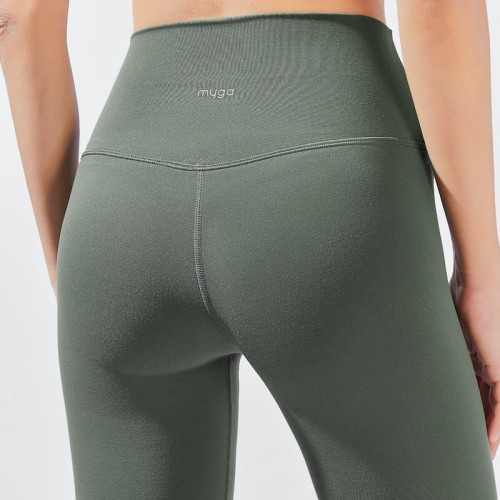 Legginsy myga Yula High-Waisted 7/8 - Olive Green