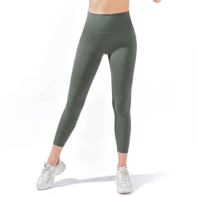 Legginsy myga Yula High-Waisted 7/8 - Olive Green
