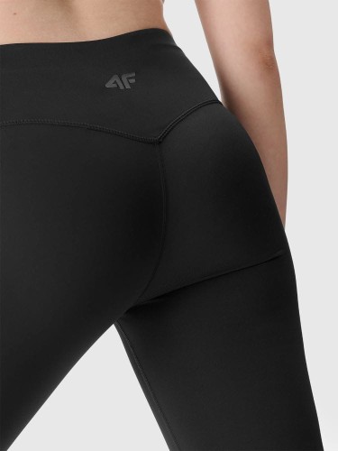 Legginsy do jogi z recyklingu 4F - czarny