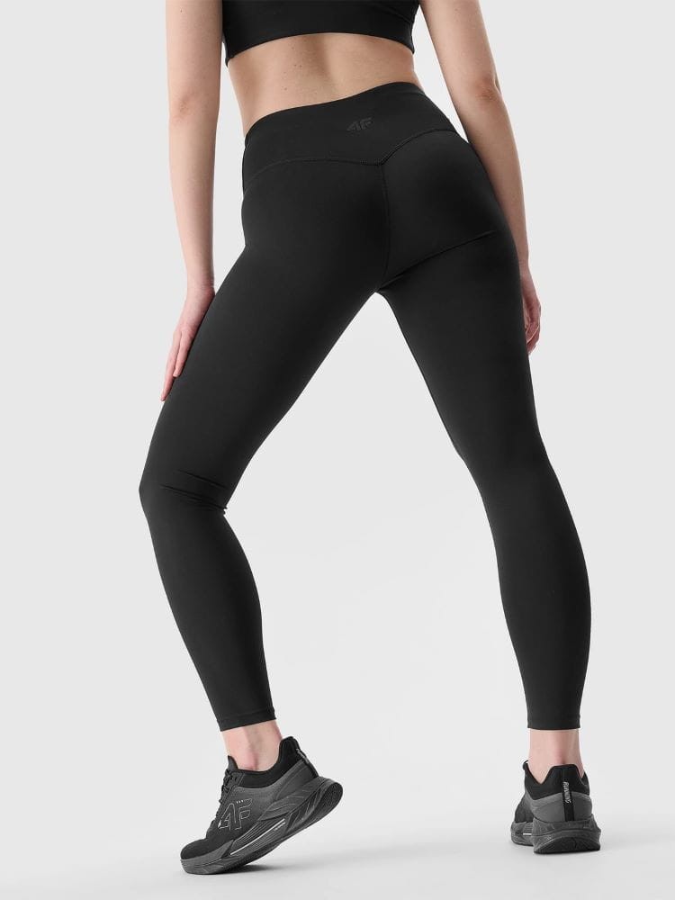 Legginsy do jogi z recyklingu 4F - czarny