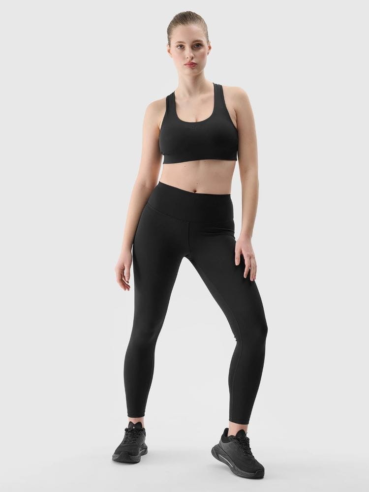 Legginsy do jogi z recyklingu 4F - czarny