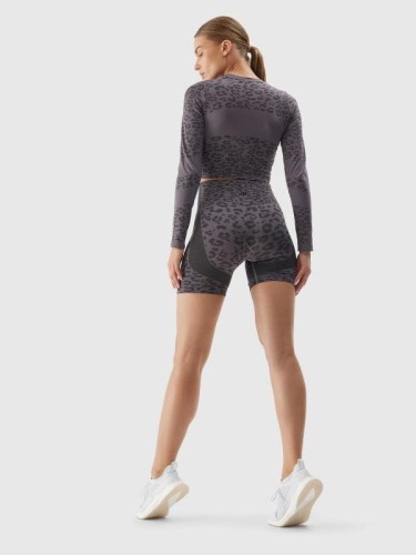Legginsy do jogi bezszwowe 4F krótkie 
