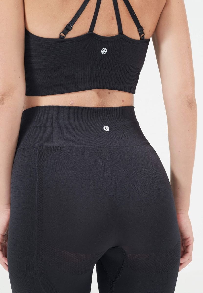 Legginsy do jogi Athlecia Nagar Seamless - czarny