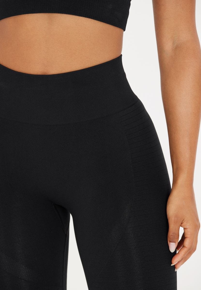 Legginsy do jogi Athlecia Nagar Seamless - czarny