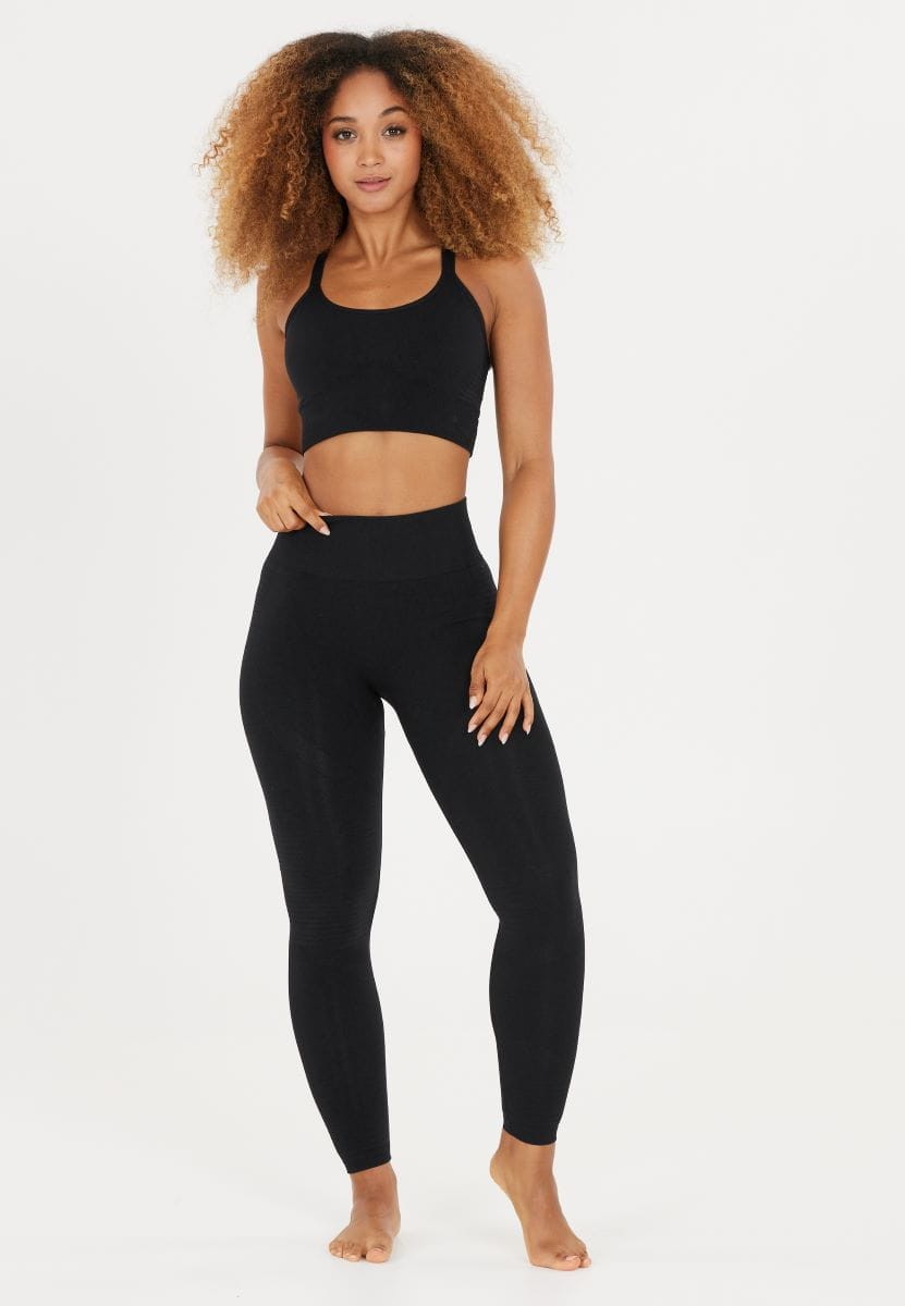 Legginsy do jogi Athlecia Nagar Seamless - czarny