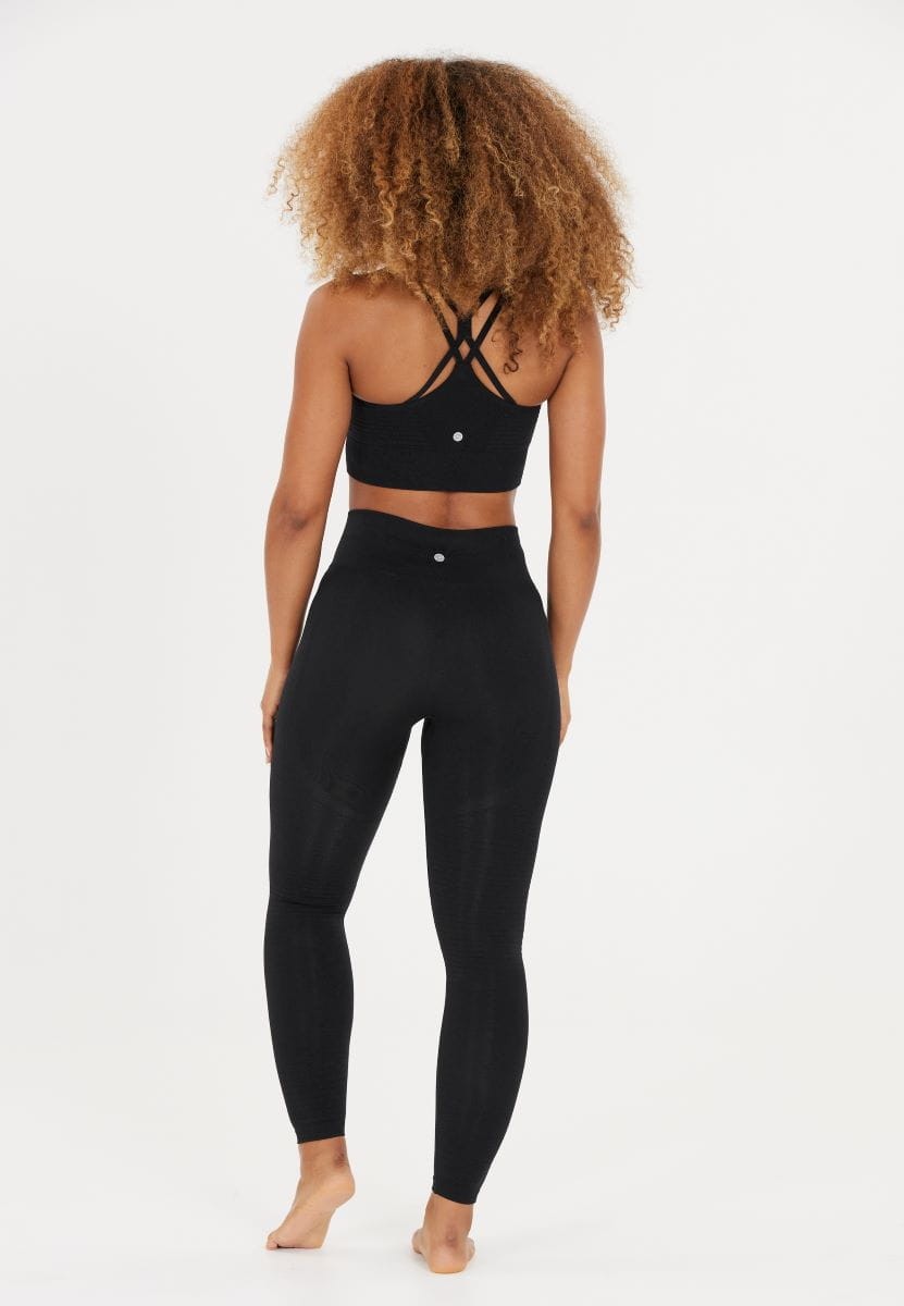 Legginsy do jogi Athlecia Nagar Seamless - czarny