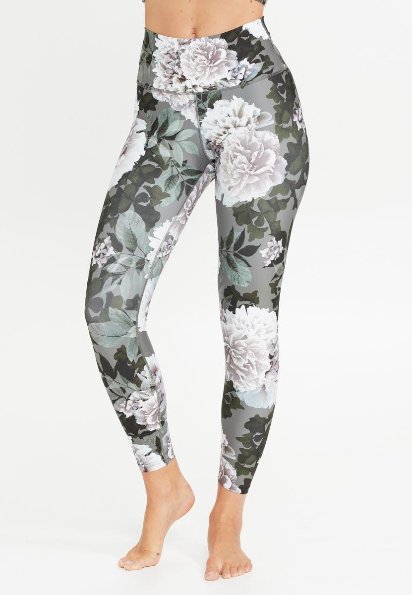 Legginsy do jogi Athlecia France - floral print