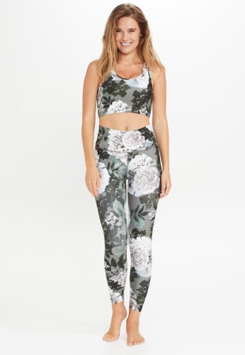 Legginsy do jogi Athlecia France - floral print